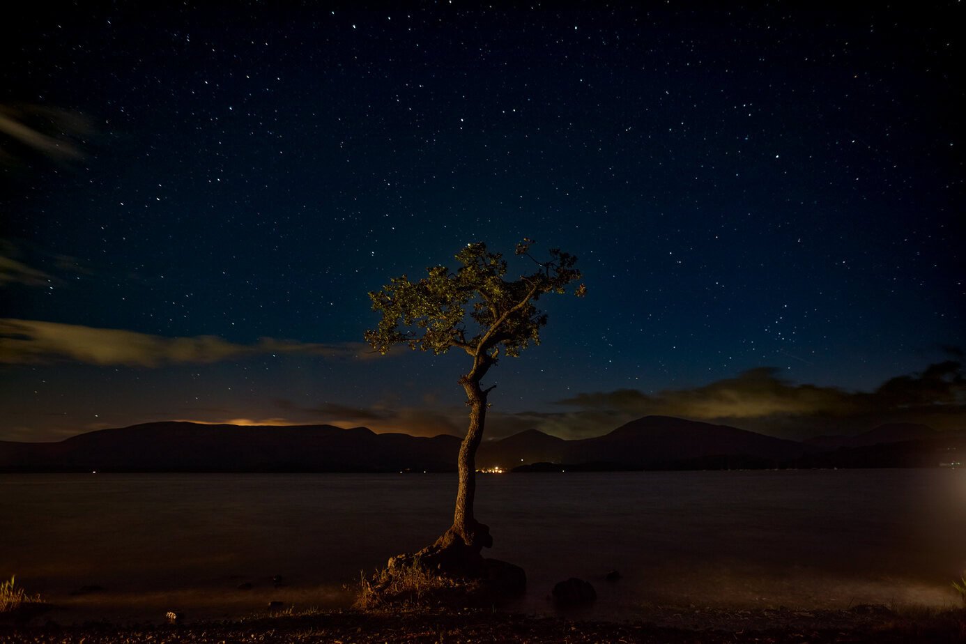 Bay in Loch Lomond, Stirling, Scotland, UK